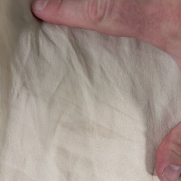 J. Crew 100% Silk Blouse Women's 10 Ivory Long Sleeve Round Neck Lightweight - Picture 5 of 11